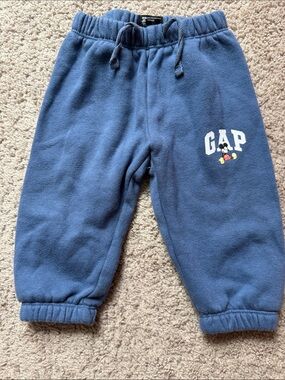 GAP Kids Navy Blue Mickey Mouse Logo Fleece Joggers